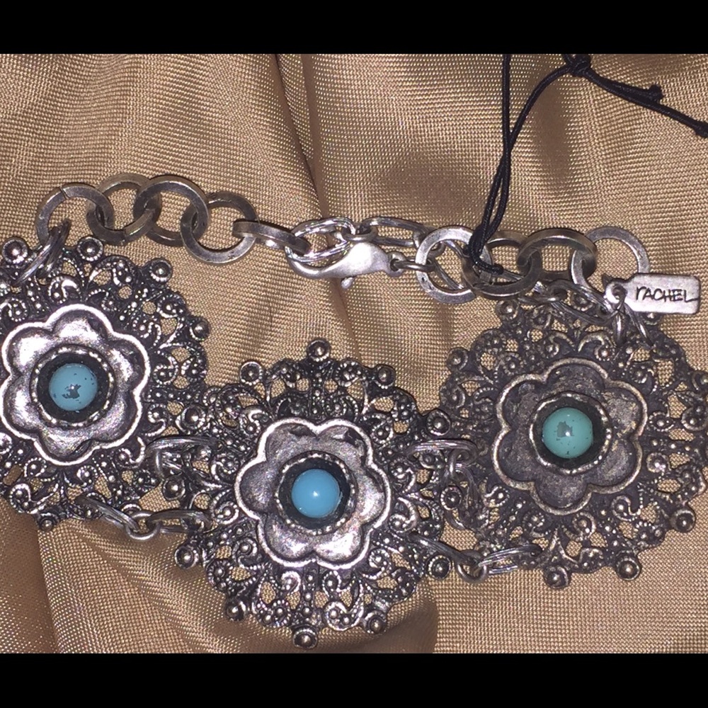 Boho Western Fashion Bracelet Turquoise Silver NWT - Picture 5 of 8